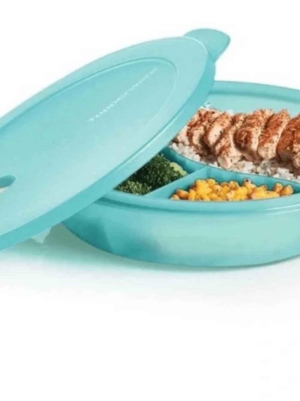 Tupperware Crystal Wave Plus Divided Dish with Lid